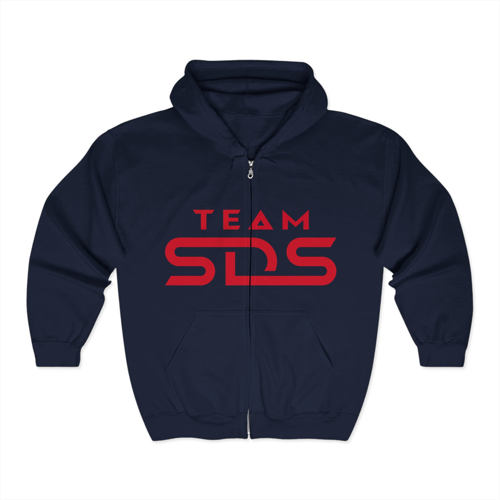 Team SDS Full Zip Hoodie, Unisex Sweatshirt, Athletic Wear, Gift for Sports Fans, Casual Outfit, Warm Layering